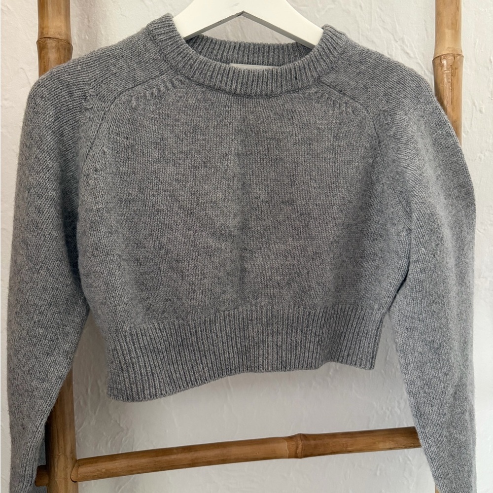 The Frankie Shop Heather Gray Crew Neck Sweater